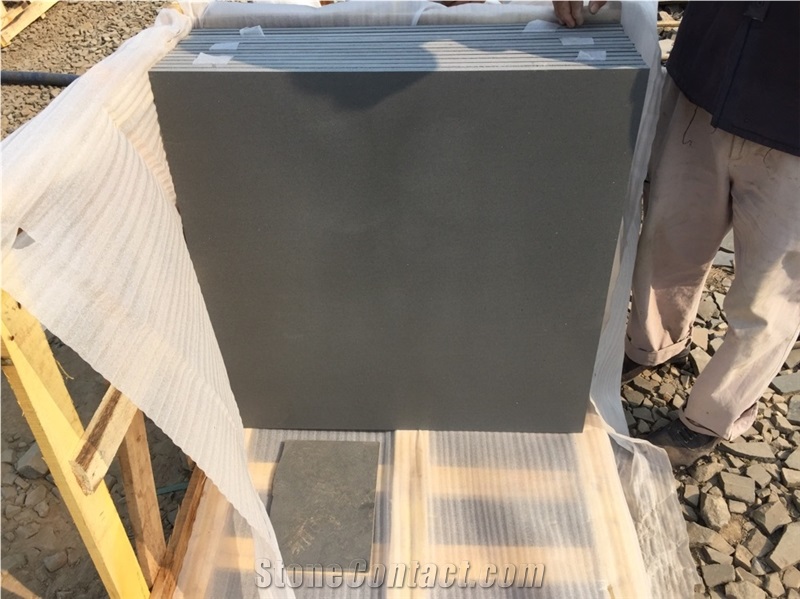Honed Dark Bluestone / China Black Basalt Tiels&Slabs for Walling and Flooring,Interior&Exterior Decoration