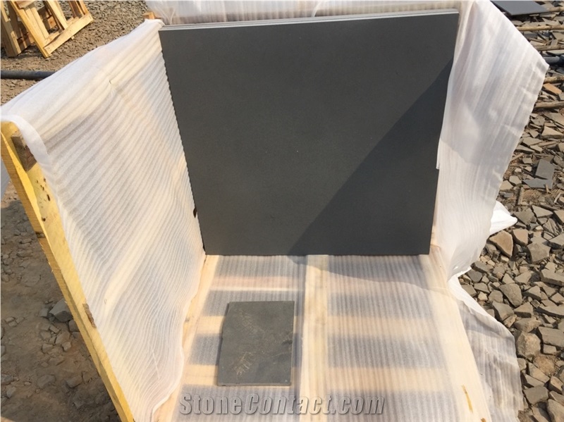 Honed Dark Bluestone Tiles&Slabs / China Black Basalt Tiles&Slabs for Walling,Flooring,Interior,Exterior Decoration