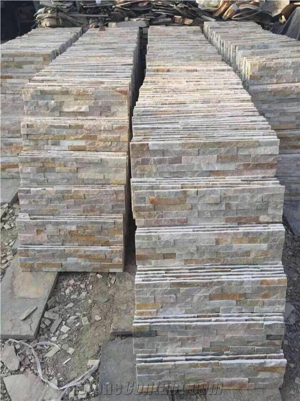 Natural Slate Wall Panel, Stone Veneer, Wall Cladding, Ledgestone, Stacked Stone,Decorative Wall Tile,Nature Culture Stone,Dry Stack Panel,Wall Stone