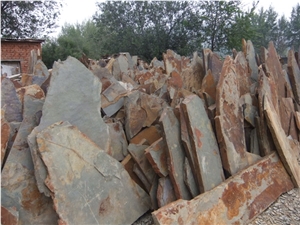 Slate Random Flagstone / Rusty Slate Flagstone / Landscaping Stones / Crazy Stone / Irregular Flagstone Landscape