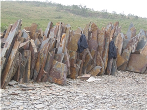 Slate Random Flagstone / Rusty Slate Flagstone / Landscaping Stones / Crazy Stone / Irregular Flagstone Landscape