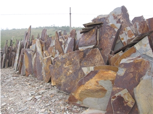 Slate Random Flagstone / Rusty Slate Flagstone / Landscaping Stones / Crazy Stone / Irregular Flagstone Landscape