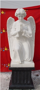 Angel Sculpture,China White Jade Handcarved Craft