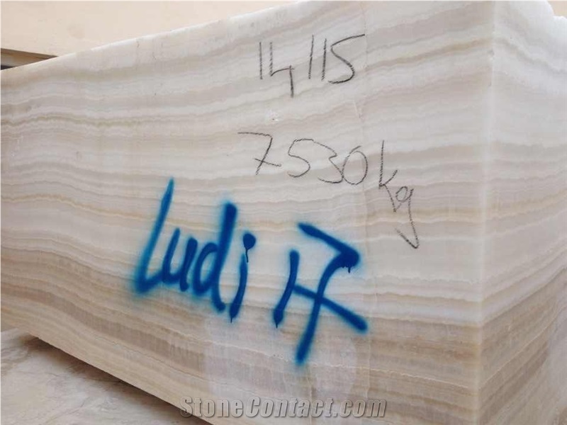 Straight White Onyx Blocks, Beauty Onyx, Straight Onyx Slabs, Wholesale Straight Onyx, Straight White Onyx Quarry Owner