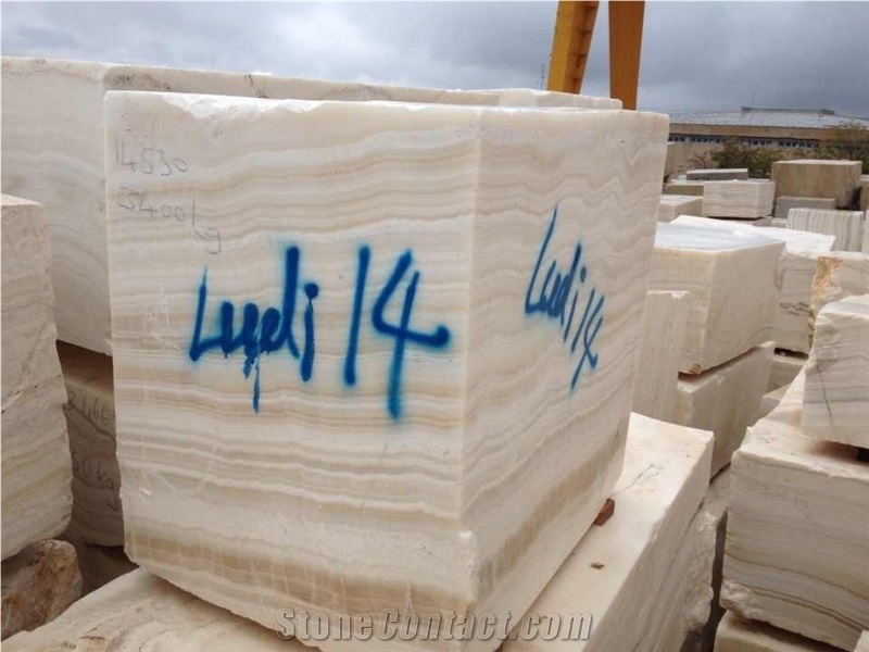 Straight White Onyx Blocks, Beauty Onyx, Straight Onyx Slabs, Wholesale Straight Onyx, Straight White Onyx Quarry Owner