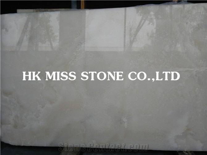 Super White Onyx Slabs&Super White Onyx Blocks&Super White Onyx Tiles&Super White Onyx Cut-To-Size
