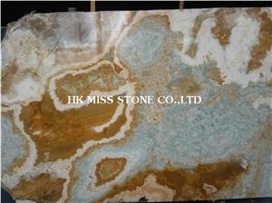 Unique Onyx&Blue Onyx Slabs&Blue Onyx Blocks&Bile Onyx Cut-To-Size