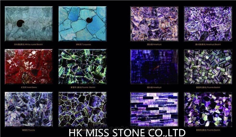 Various Semi-Precious&Semi-Precious Products&Semi-Precious Slabs&Semi-Precious Tiles