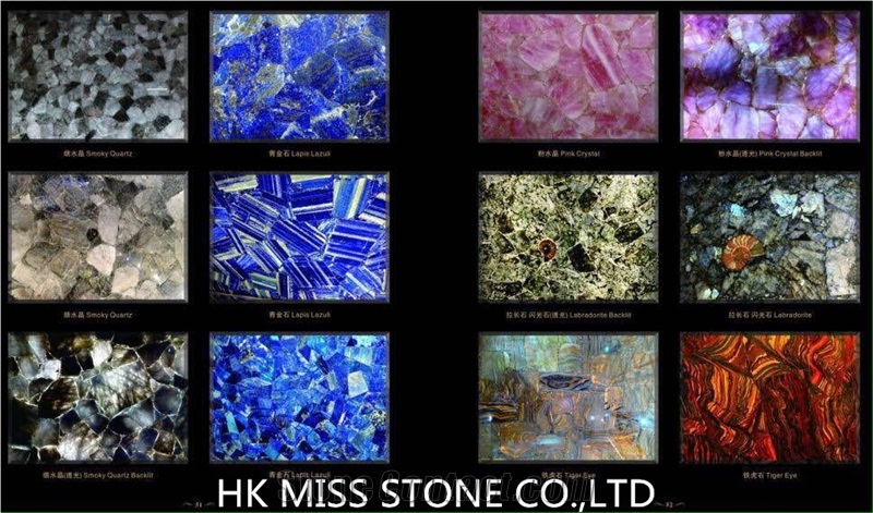 Various Semi-Precious&Semi-Precious Products&Semi-Precious Slabs&Semi-Precious Tiles