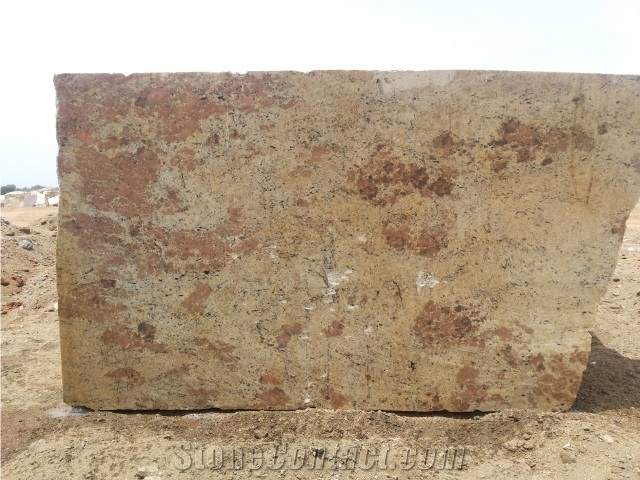 Beige India Granite Block,