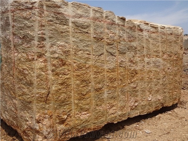 Beige India Granite Block,