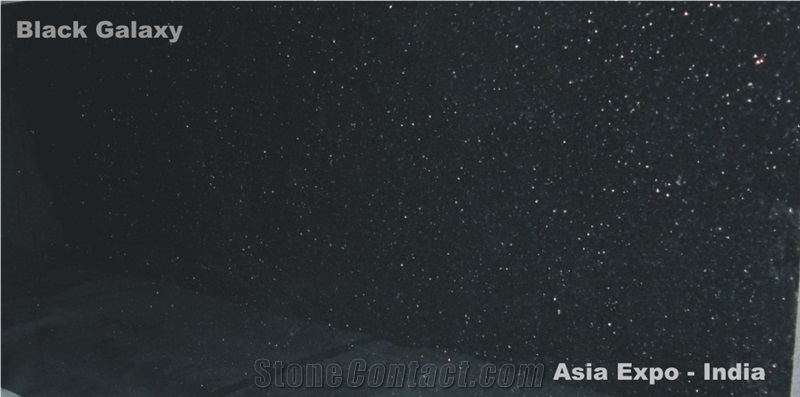 Black Galaxy Granite Slabs & Tiles, India Black Granite