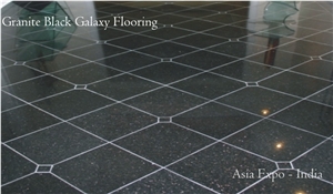 Black Galaxy Granite Slabs & Tiles, India Black Granite