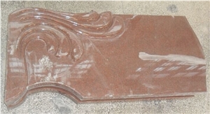India Red Figure Monument, Heart Tombstone, New Imperial Red Granite Monument & Tombstone