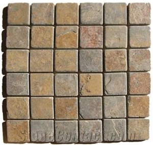 China Multicolor Slate Mosaic Tiles