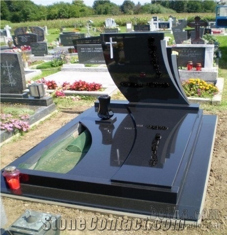 Monument & Tombstone Im11, Shanxi Black Granite Monument & Tombstone