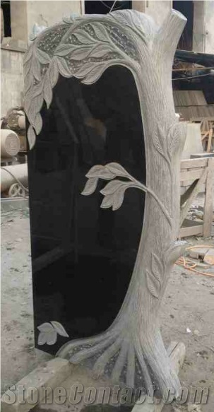 Monument & Tombstone Im12, Shanxi Black Granite Monument & Tombstone
