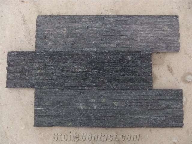 Slate Wall Panel Ic07,Black Slate Cultured Stone, Xingzi Black Slate Cultured Stone