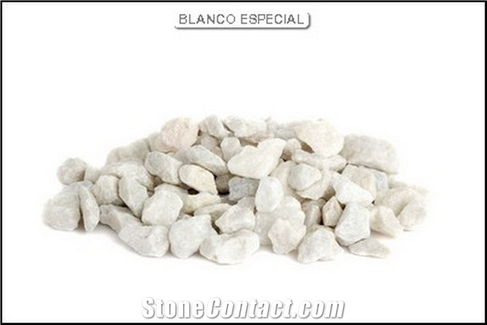 Especial, White Marble Pebble & Gravel