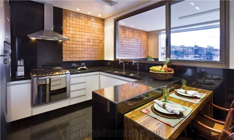 San Gabriel Black Granite Tiles & Slab