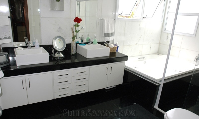 San Gabriel Black Granite Tiles & Slab