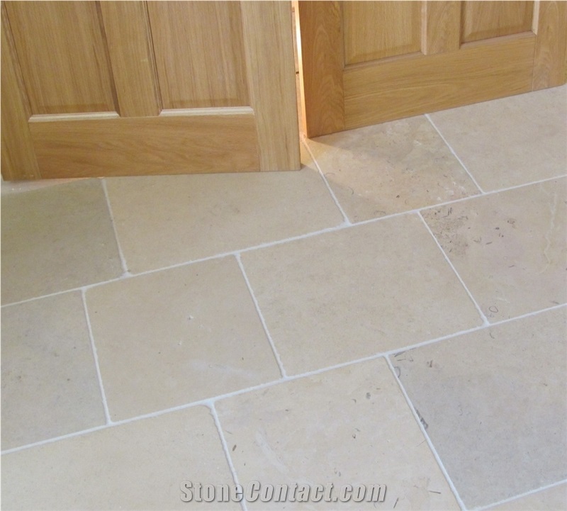 Halkyn Fossil Limestone Honed, Aged Floor Tiles