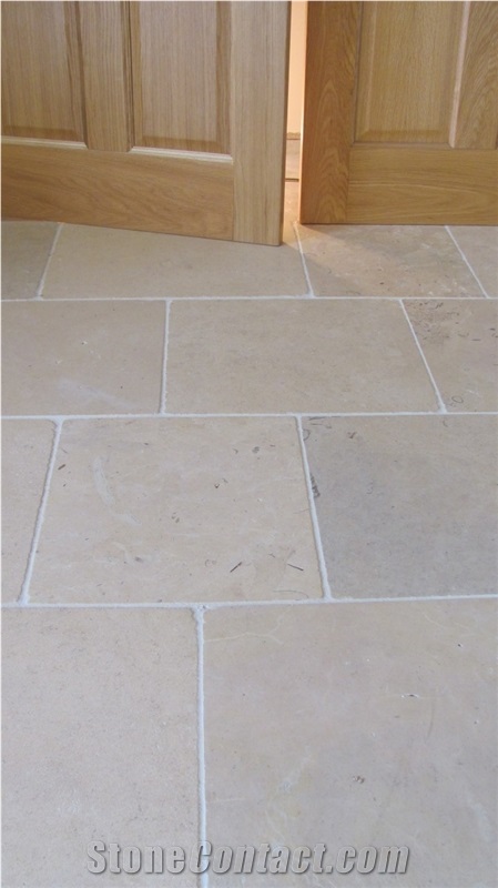 Halkyn Fossil Limestone Honed, Aged Floor Tiles