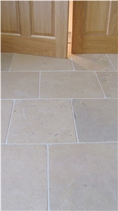 Halkyn Fossil Limestone Honed, Aged Floor Tiles