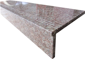 China Red Granite Stairs & Riser,G687 Granite Staircase, Red Granites Stair Threshold, Cheap Construction Stone, Factory Direct Sale