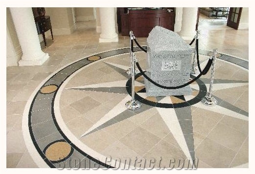 Waterjet Inlay Floor Medallion