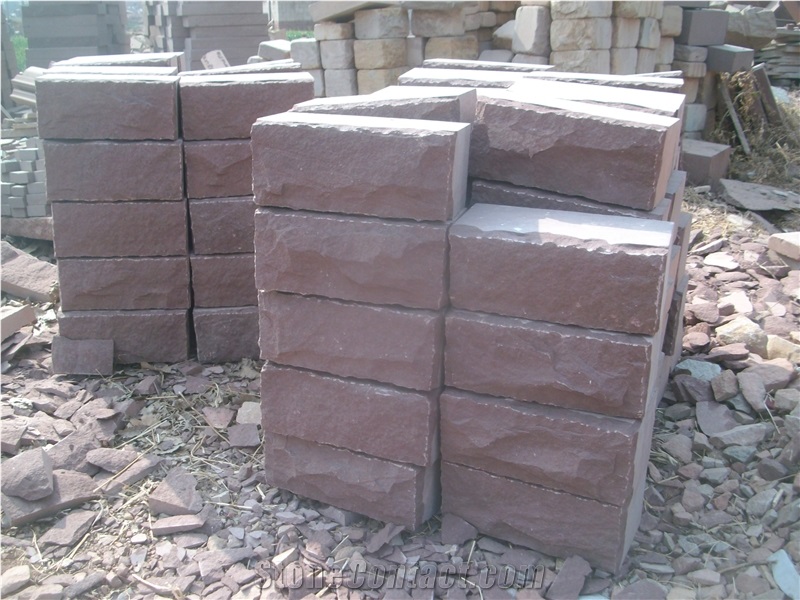 Natural Sandstone Blocks, China Red Sandstone Block
