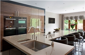 Crystal Royal Quartz Kitchen Countertop