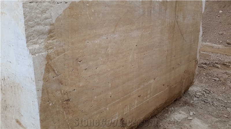 Beige Travertine Block, Iran Beige Travertine Blocks