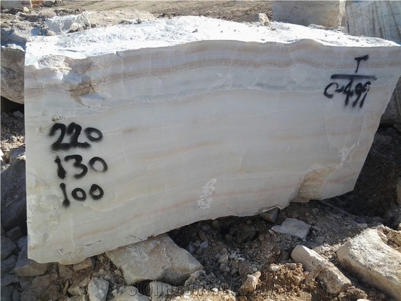 White Onyx Block (Ct), Iran White Onyx
