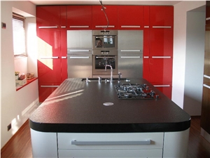 Kitchen Countertops from Granite Nero Zimbabwe, Brushed Surface