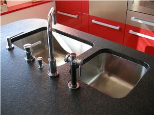 Kitchen Countertops from Granite Nero Zimbabwe, Brushed Surface