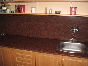 Rosso Balmoral Red Granite Kitchen Countertop Rosso Balmoral Red Granite Kitchen Countertop
