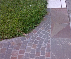 Porfido Rojo - Porfido Sierra Chata Cube Stone Pavement