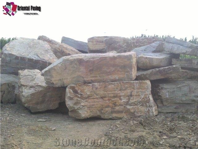 Double Color Stone Blocks,Sandstone Block,Landscaping Stone