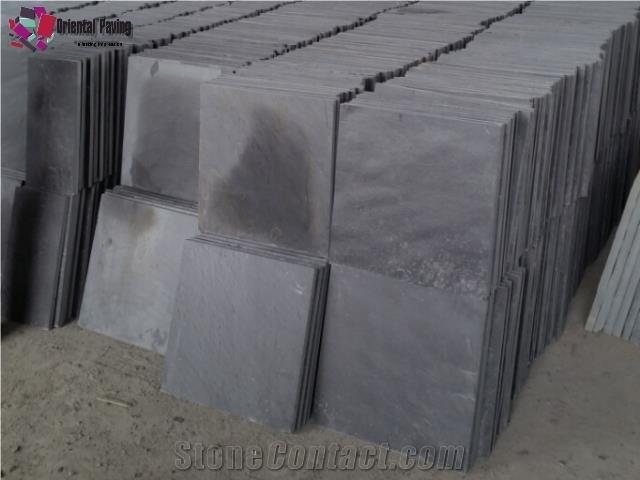 Natural Slate Stone Tiles, Landscaping Stone, Slate Pavers, Black Slate Setts