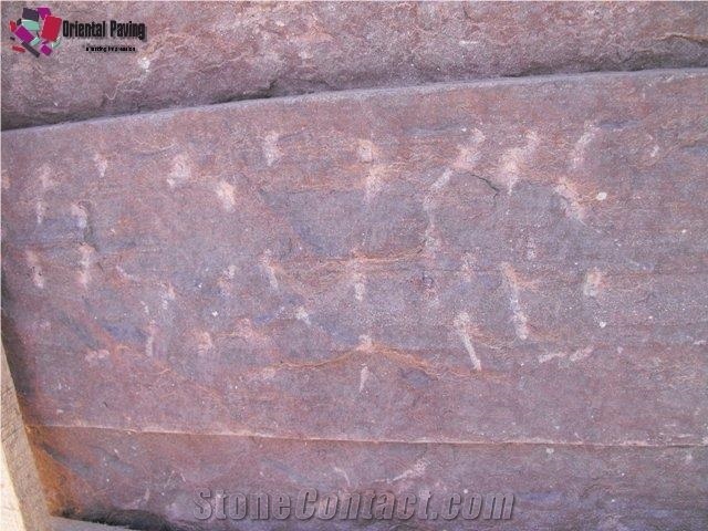 Purple Sandstone Landscaping Stone,Sandstone Paving Sets,Cobble Stone,Garden Stepping Pavement