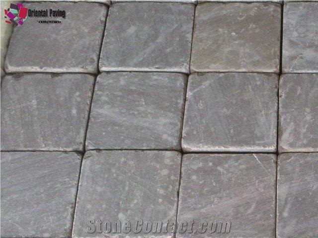 Purple Wooden Sandstone, Antique Old Sandstone, Block Pavers, Landscaping Stone, Paving Sandstone