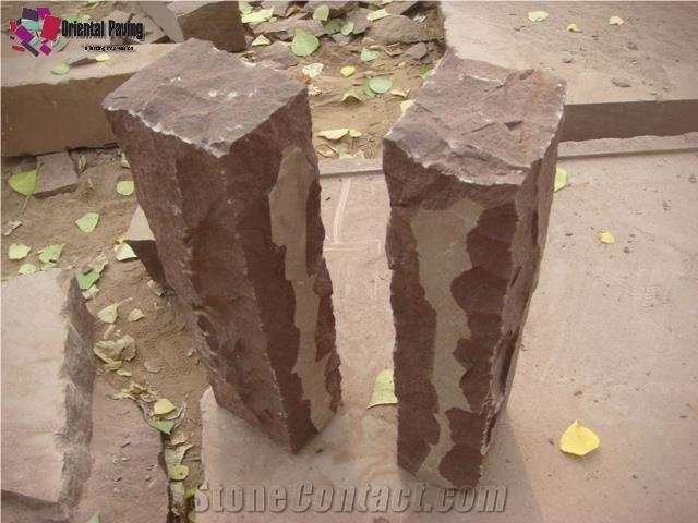 Sandston Colum, Red Sandstone, Building Stone, Paving Stone