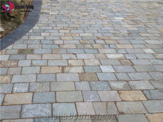 Yellow Quartzite, Block Paving, Setts, Landscaping Stone