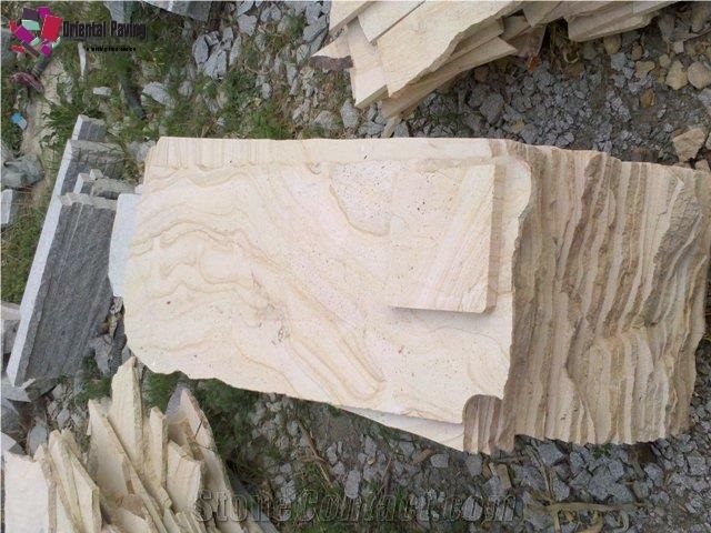 Yellow Sandstone Blocks, Beige Sandstone Block, Landscaping Stone, Yellow Sandstone, Block Stone