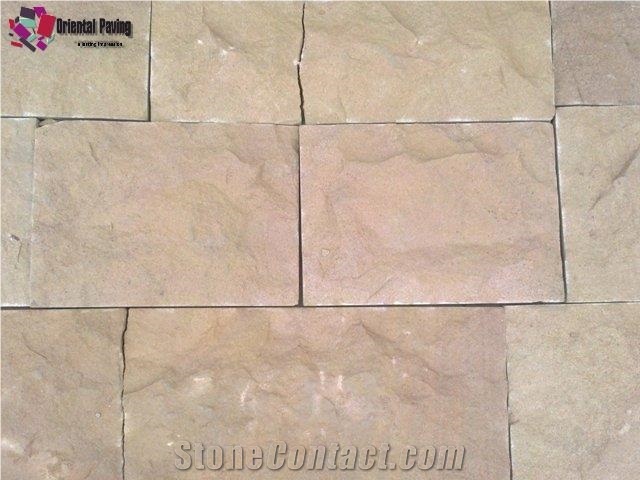 Yellow Sandstone Mushroom Stone,Yunnan Beige Sandstone Building Stone,Landscaping Stone for Wall Cladding