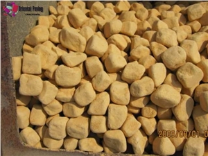 Yellow Sandstone Pebble Sandstone,Sandstone Landscaping Stone,Pebble Stone Walkways