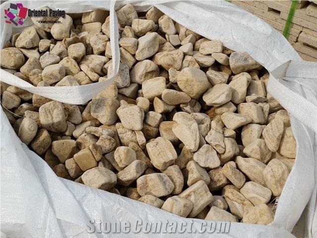 Yellow Sandstone Pebble Stone,Pebble Stone Walkway
