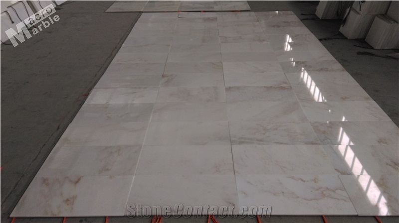 White Marble - Maya Gold Slabs & Tiles, China White Marble