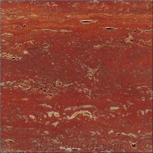 Dark Red Travertine Slabs & Tiles, Azarshahr Red Travertine Tiles
